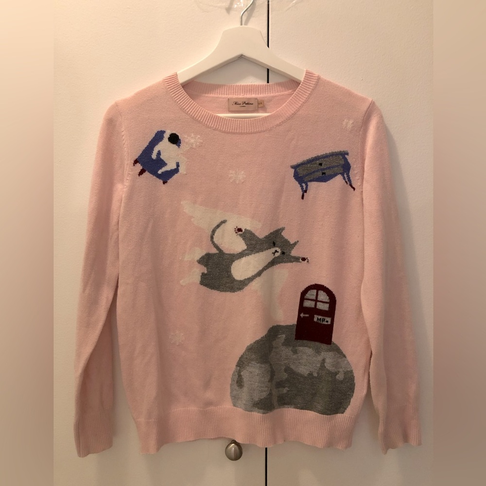 Miss Patina Astronomy Cat sweater size: (O/S) one size